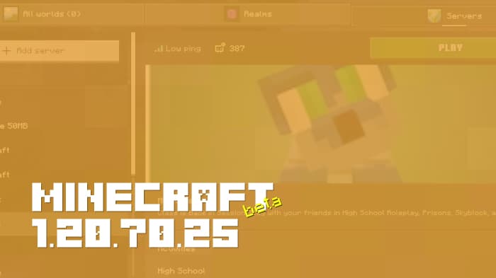 Minecraft 1.20.70.25