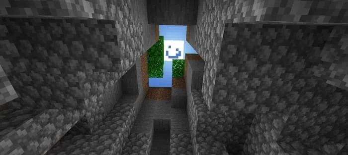 The cave and the sun with a smile