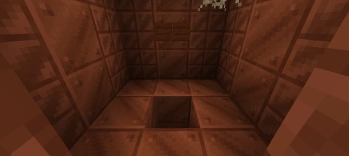 A location made of copper blocks