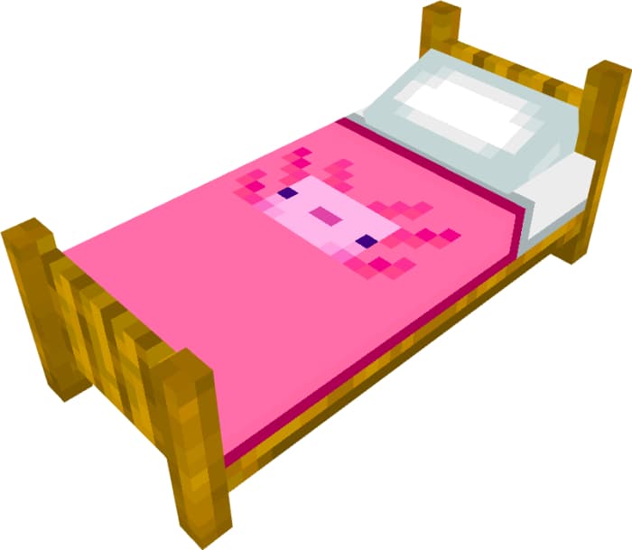 Кровать с аксолотлей