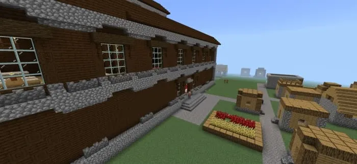 A mansion near the village