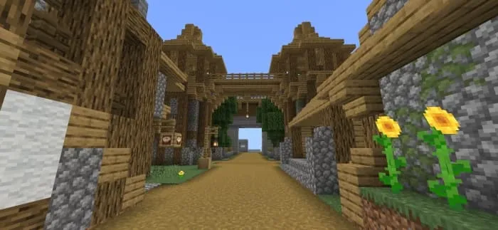 The archway of the village entrance