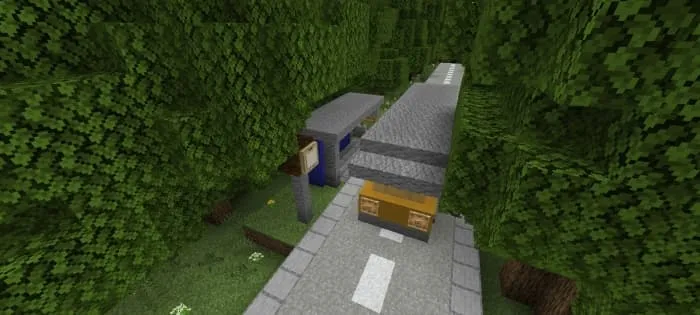 Bus stop in the village