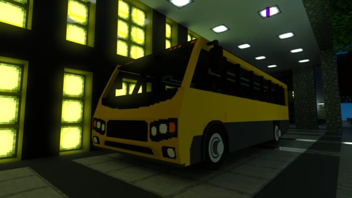 Желтый микроавтобус