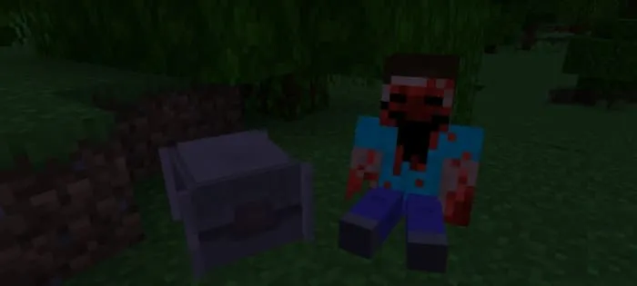 Steve's sitting by the crate