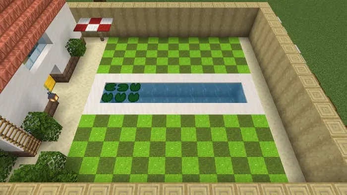 View of the backyard