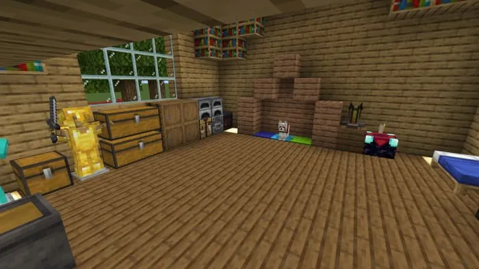 A house made of wood on the inside