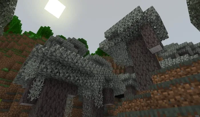 Screenshot of the Pale Garden biome