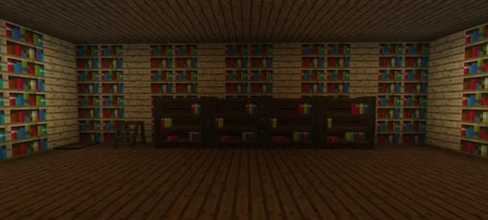 A location with bookshelves