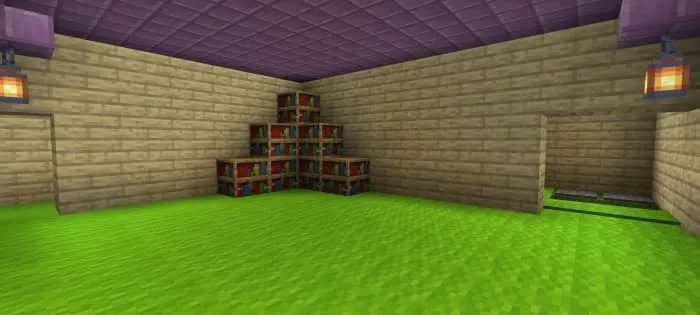 A location made of wood and hide-and-seek rugs