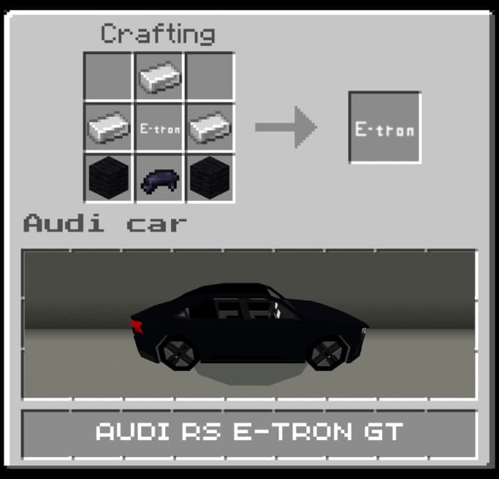 Крафт автомобиля RS E-TRON GT чёрного цвета