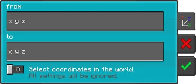 Настройки координат для работы дрона