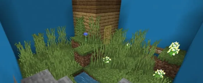 Searching for the button outside the house