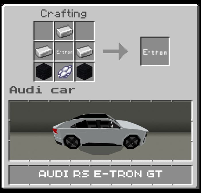 Крафт автомобиля RS E-TRON GT белого цвета