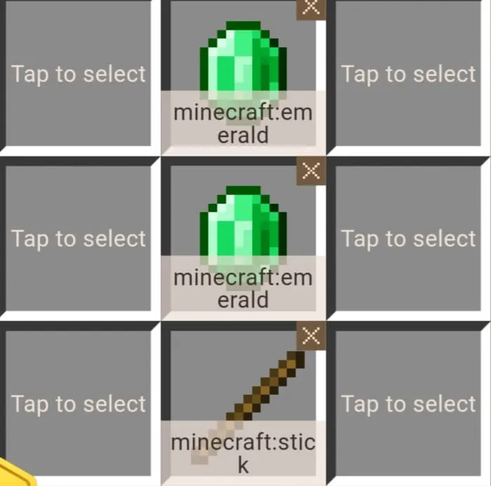 Emerald sword recipe