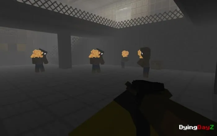 A bunch of zombies in the zone