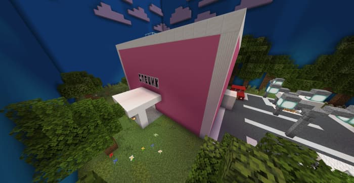 The store from pink blocks