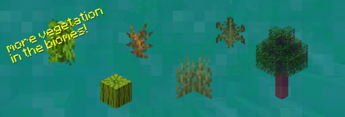 More vegetation in Minecraft biomes