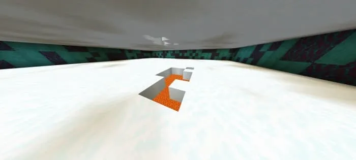 A location with snow and lava.