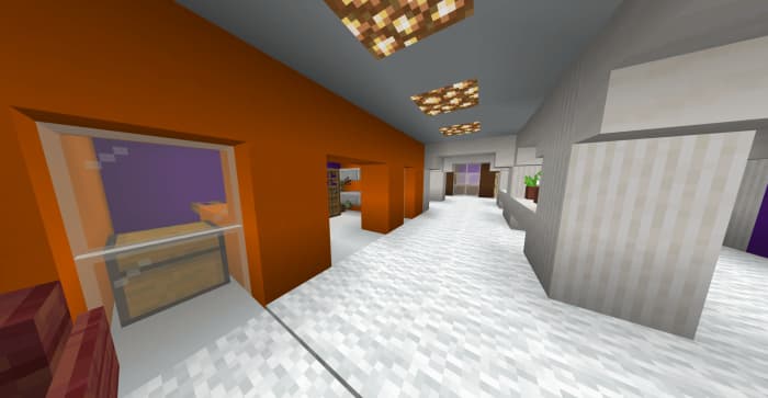 The orange store is inside