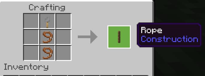 Дополнительный крафт веревки