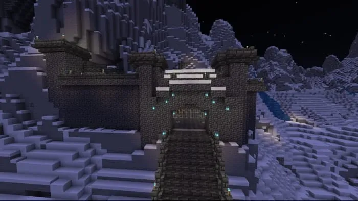 View of the castle's grand entrance