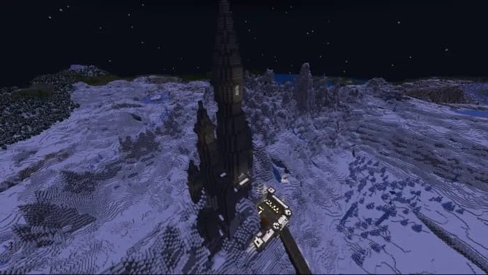 Aerial view of the entire gothic castle build