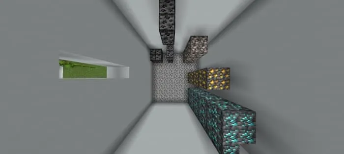 Parkour across ore blocks