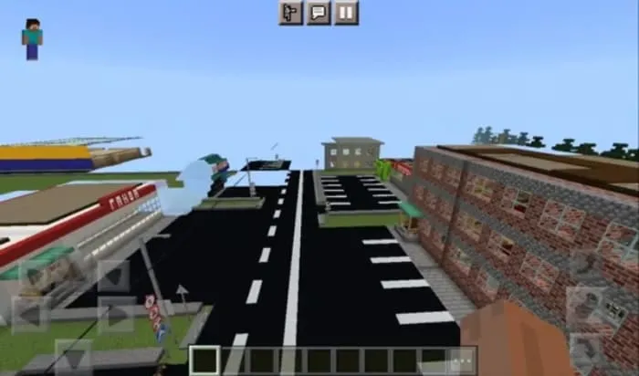 Shops and city streets