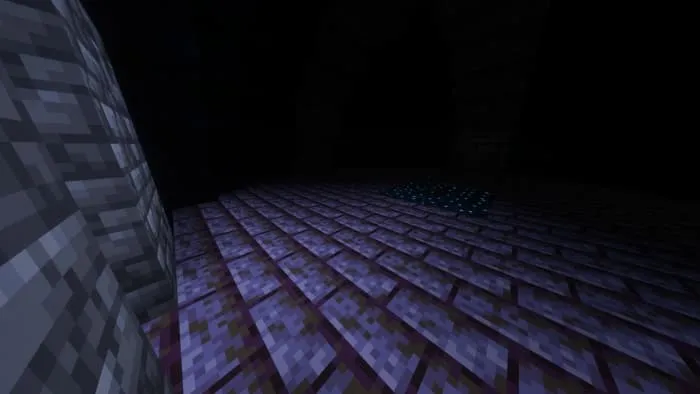 Dark area with sculk blocks