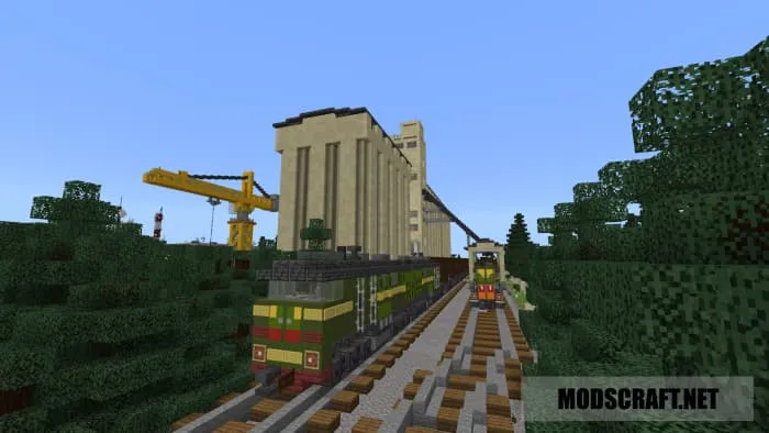 Railroad with trains