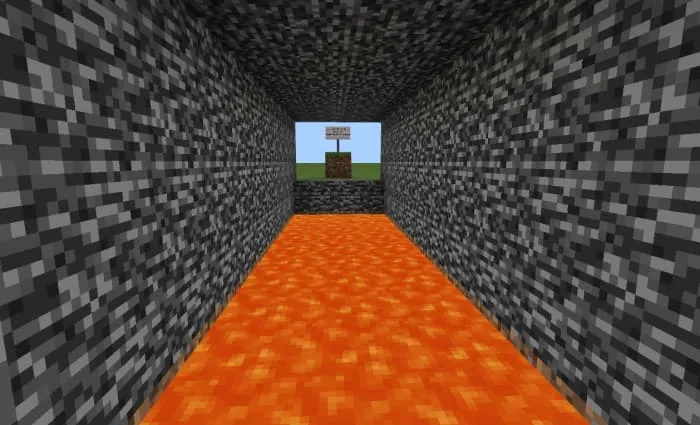 Bedrock and lava level