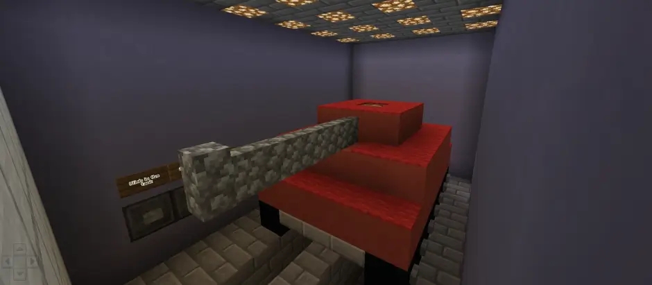 Block tank in a hangar