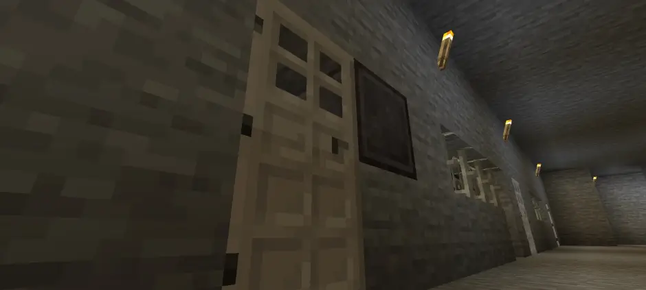 Iron door with a key block