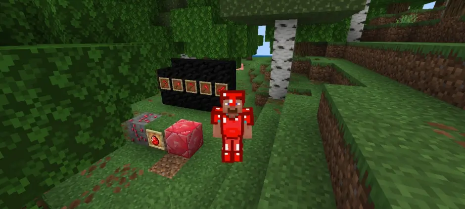 Player in ruby armor