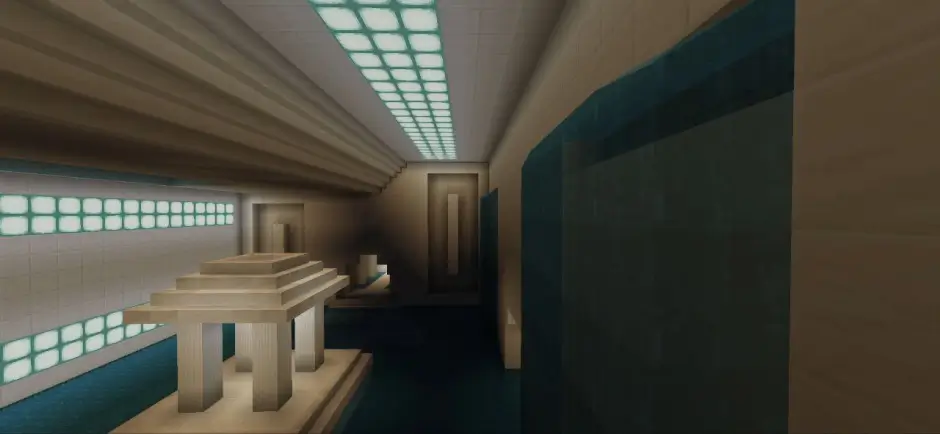 View of the water room