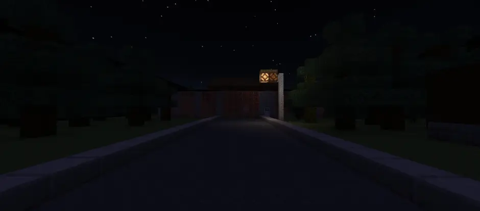 Lonely street lamp by the road