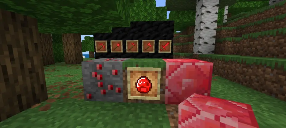 Ruby, ruby ore and ruby block