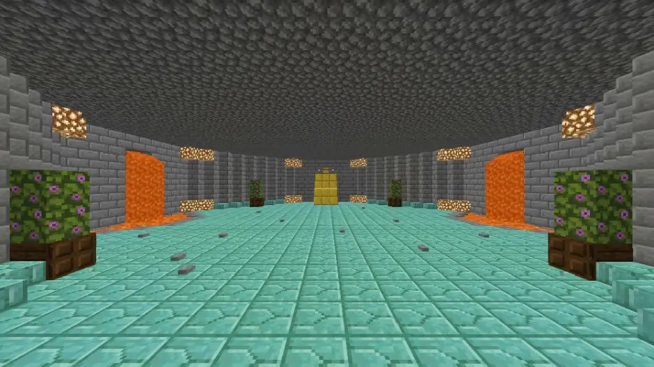 A location with a prismarine floor