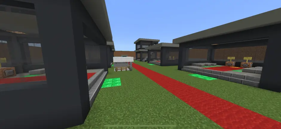 Red path near the rooms