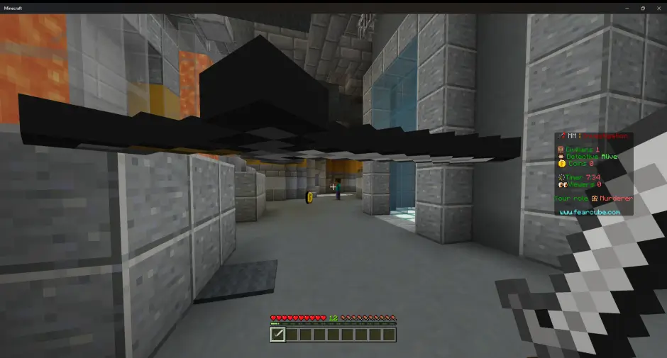 Player throws a sword