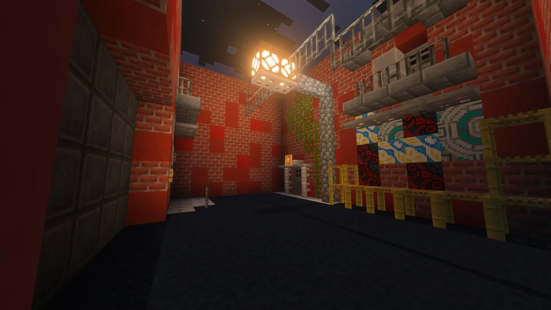 Lantern lighting up a dark area