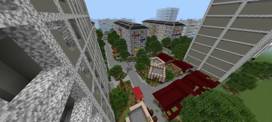 Stone city buildings