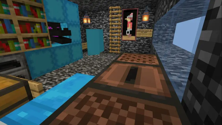 A bedrock location with a staircase leading to the exit