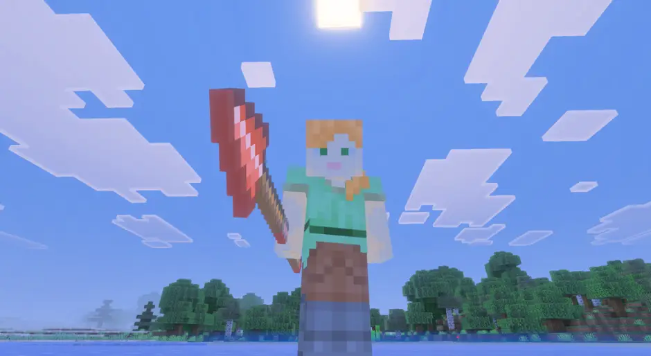 Player holding a Copper Spear