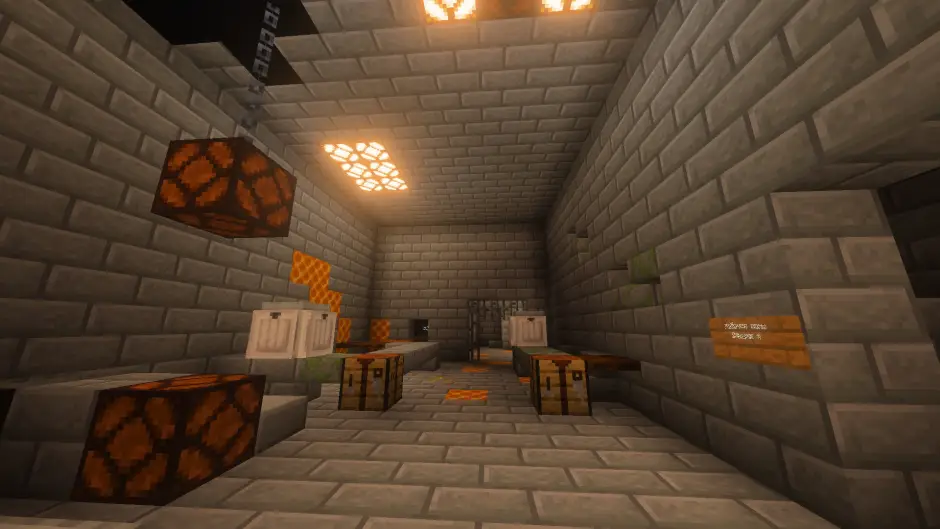 Brick location with lamps